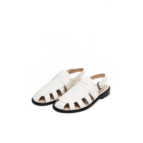 NEW CORDERA women's slingback loafer in white